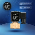 thumbnail image 4 of UNOX 1/8" Solenoid Valve 110V AC, Brass Control Valve Normally Closed - 0-16 Bars Multi-Purpose Reliable Control Valve for Water, Air, and Gas - Solenoid Valves, 4 of 7