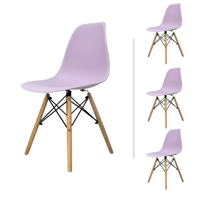 Set de 4 Sillas de Comedor Eames Lila Mundo In Hogar