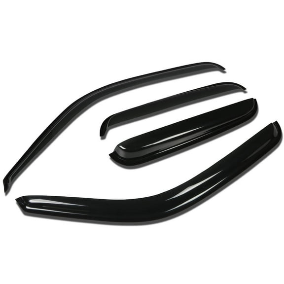 DNA Motoring WVS-014 For 2001 to 2007 Chevy Silverado / GMC Sierra 1st Gen Extended Cab 4pcs Window Visor Deflector (Dark Smoke) 02 03 04 05 06