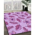 thumbnail image 3 of Ahgly Company Machine Washable Indoor Square Transitional Orchid Purple Area Rugs, 8' Square, 3 of 7