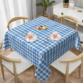 thumbnail image 6 of Square Tablecloth 60 x 60 Inch, Blue White Gingham Square Table Covers Water Resistant Tabletop Covers Kitchen Tablecloths for Daily Use Kitchen Dining Party Wedding, 6 of 8