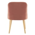thumbnail image 3 of SAFAVIEH Lulu Modern Upholstered Dining Chair, Dusty Rose, Set of 2, 3 of 5