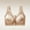 Khaki, variant on Women's Wireless Front Closure Bras, Lace Comfortable Wide Strap Lingeries,Full Cup Push up Everyday Bralettes