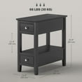 thumbnail image 3 of HOMCOM End Table with Charging Station USB Ports Side Table with Storage, 3 of 10