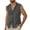 Gray, variant on Dovford Men's Cuban Guayabera Linen Shirts Men's Summer Beach Tank Tops Sleeveless Button Up Shirt Casual Cotton Linen Tank Shirts