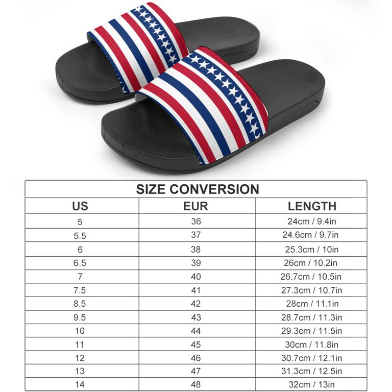 GZHJMY Stylish Slides for Women Men, Red and Blue Stripes  display picture 3