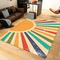 thumbnail image 2 of Boho Mid-Century Classroom Area Rug, Lines Orange Geometric Rugs for Living Room, Indoor Non-Slip Rugs, Washable Carpet for Front Entrance Floor Decor 2x3 ft, 2 of 6