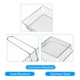 thumbnail image 4 of Uxcell Mini Square Fry Basket Reusable Holder Fry Chip Basket 5.91Inch Stainless Steel Food Baskets Silver 4 Pack, 4 of 5