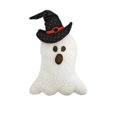 thumbnail image 2 of geerera Halloween Witch Hat Ghost Throw Pillow, Cute Ghost Shaped Cushion with Black Hat Decorative Pillow for Couch Bed, 2 of 6