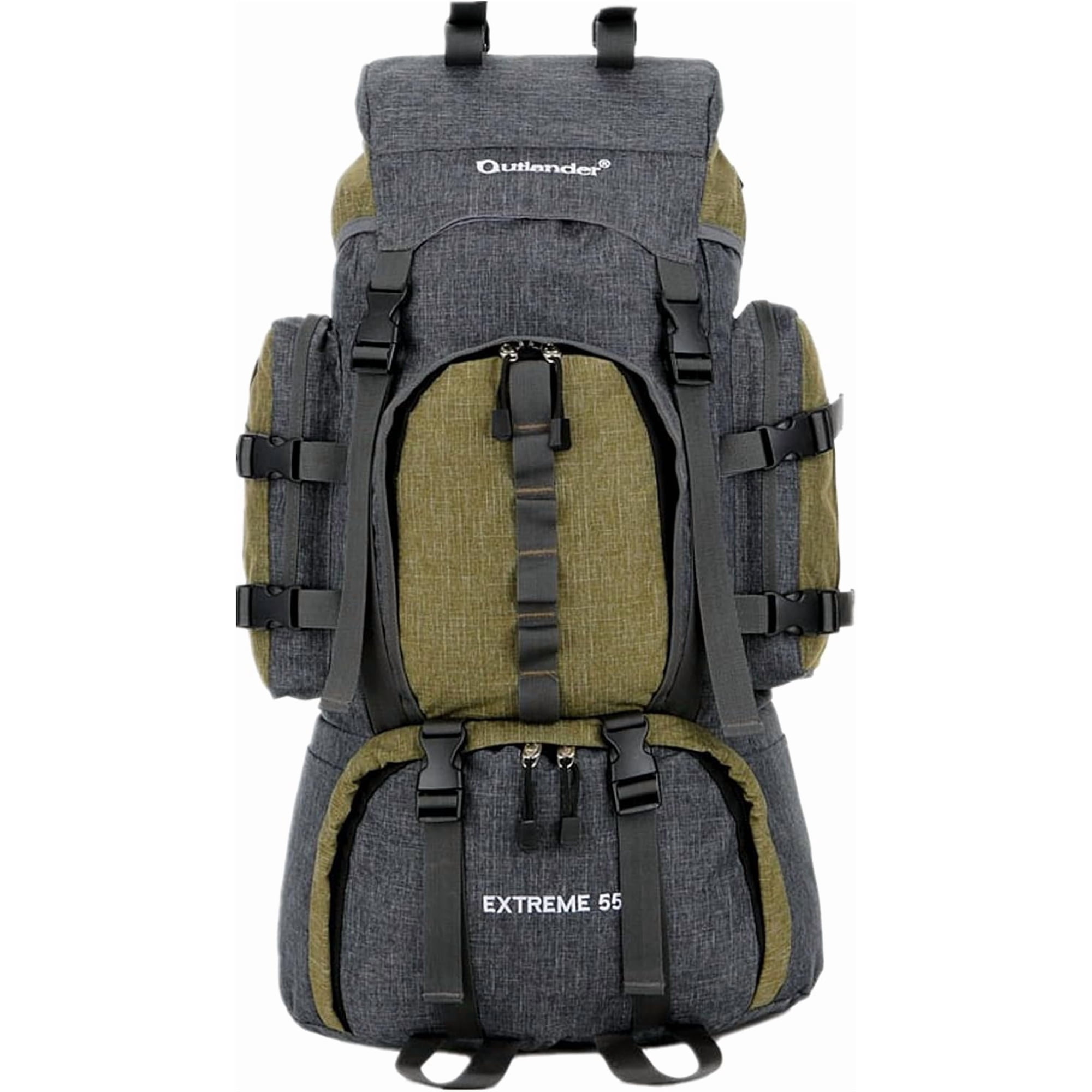 55L Hunting Backpack Internal Frame Hiking Backpack Lightweight Water Resistant Travel Daypack with Rain Cover
