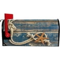 thumbnail image 2 of Starfish Summer Mailbox Covers Magnetic Old Wooden Mailbox Cover Large Size 25.5" X 21" Retro Wood Texture Mailbox Wraps Post Letter Box Cover Home Garden Decorations, 2 of 6