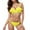 Yellow, variant on Women's Push Up Bikini Top Twist Front Underwire Molded Soft Pads Vintage Bikini Swimsuits Tops