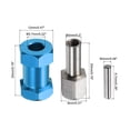 thumbnail image 2 of Uxcell 8pcs 12mm Wheel Hex Drive Hubs Adapter Combiner Coupler, Aluminum 20mm Extension for 1/10 RC Blue, 2 of 4