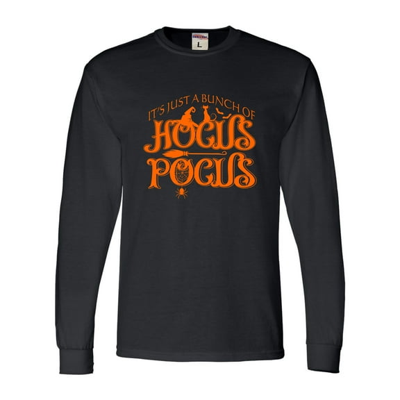 Go All Out It's Just A Bunch Of Hocus Pocus Halloween Long Sleeve T-Shirt Mens