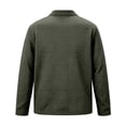 thumbnail image 5 of ZVAVZ Mens Knit Polos Shirts Long Sleeve Textured Collared T-Shirt Solid Loose Fit Vacation Tops Fashion Breathable Beach Tee Shirt Army Green XXL, 5 of 6