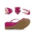thumbnail image 2 of BLISSFUL STEP Strappy Open Toe Wedge Heels Slide Sandals for Women, 2 of 5