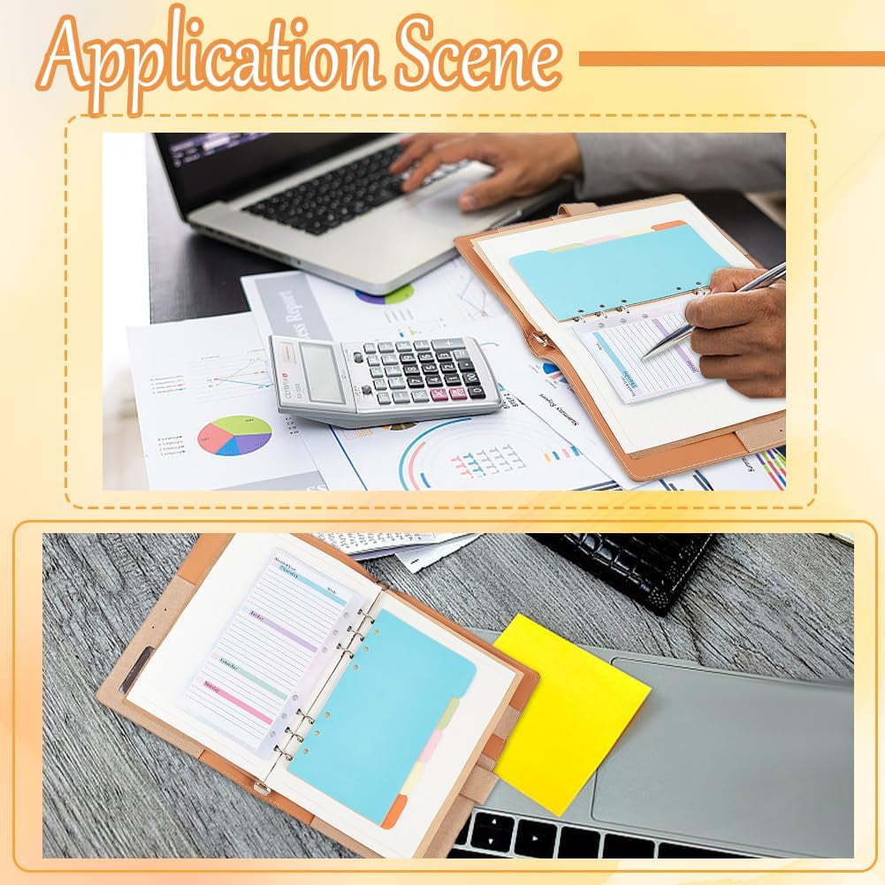 A6 Budget Planner Refill Set 6-Holes Expense Budget Tracker Sheets