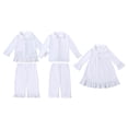 thumbnail image 4 of Pijamas navideños de terciopelo azul marino para niños, pijamas familiares a juego para niños y niñas, conjuntos de pijamas con volantes para bebés, 4 of 5