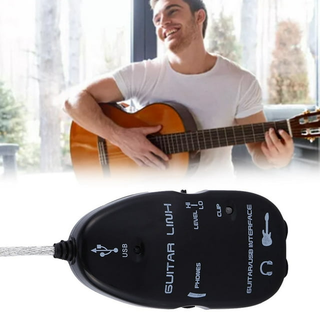 Câble Rocksmith, Câble de Guitare USB Professionnel, Installation Facile Plug and Play Équipement d'Enregistrement de Guitare Interface Guitare vers Pc avec Votre Ordinateur et Convient pour Monito