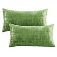 thumbnail image 3 of Home Soft Things Textured Velvet Pillow Covers (Set of 2), - Calla Green - 14" x 26", 3 of 6