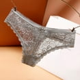 thumbnail image 2 of Panties for Women,Lightweight Lace Underwear Transparent Sheer Hollow Out Low Rise Seamless Briefs,Womens Underwear,Grey,XL, 2 of 3