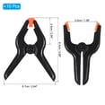 thumbnail image 2 of Unique Bargains 3 Inch Spring Clamps, 10 Pack Plastic Flexible Anti Slip Strong Clips, Black, 2 of 5