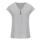 thumbnail image 4 of Blusa informal de manga corta con cuello en V de verano para mujer de Umfun Fashion, color gris L, 4 of 5