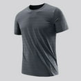 thumbnail image 2 of Men's Sports T Shirt Thin Ice Silk Short Sleeve Activewear Lightweight Breathable Casual Tee for Workout Running Gym Men's Lightweight Crewneck Tee Tops, 2 of 3