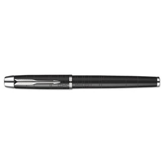 Parker New IM Series Matte Black White Clip Rollerball Pen With 0.5mm Refill 