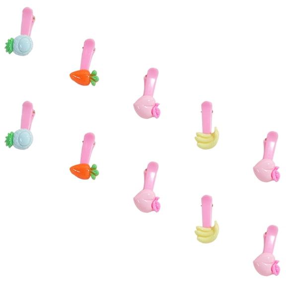 Raindrops 10-Pack Colorful Small Plastic Hair Clips for Kids, School Hair Accessories in Candy Colors