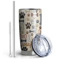 thumbnail image 2 of 20 Oz Paw Prints and Bones Coffee Tumbler Double Wall Insulated Stainless Steel Water Bottle | Metal Reusable Thermoses Flask with Cup Cap | Leak & Sweat Proof with Anti-Dust Lid, 2 of 7
