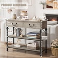 thumbnail image 3 of Faitaliicy Wooden Entryway Table With 2 Drawers Narrow Console Table With Storage Shelves Hallway Table Sofa Table For Living Room Couch Foyer Kitchen Counter, 3 of 9