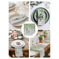 thumbnail image 3 of Spring Plants Cloth Napkins Set of 8 Reusable Dinner Napkins, Watercolor Leaves Birds Flowers Gray Plaid Cocktail Napkin Washable Table Napkins for Wedding/Holiday Party/Baby Shower 20"x20", 3 of 7