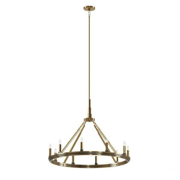 10 Light Large Chandelier in Art Deco Style-27.5 inches Tall and 34 inches Wide Bailey Street Home 147-Bel-4436010