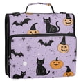 thumbnail image 5 of FORMRS Zipper Binder with Shoulder Strap 2-inch Ring 500 Sheet Capacity File Bag, Light Purple Halloween Black Cat, 5 of 5