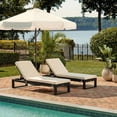 thumbnail image 2 of Safavieh Solano Outdoor Contemporary Patio Sunlounger with Cushion, 2 of 9