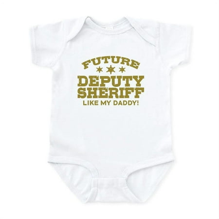 

CafePress - Future Deputy Sheriff Like My Dadd Infant Bodysuit - Baby Light Bodysuit Size Newborn - 24 Months