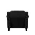 thumbnail image 4 of Bowery Hill Transitional Microfiber Chair with Curved Arm in Black, 4 of 5
