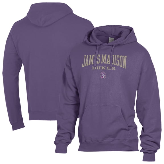 Men's ComfortWash Purple James Madison Dukes Fleece Hoodie
