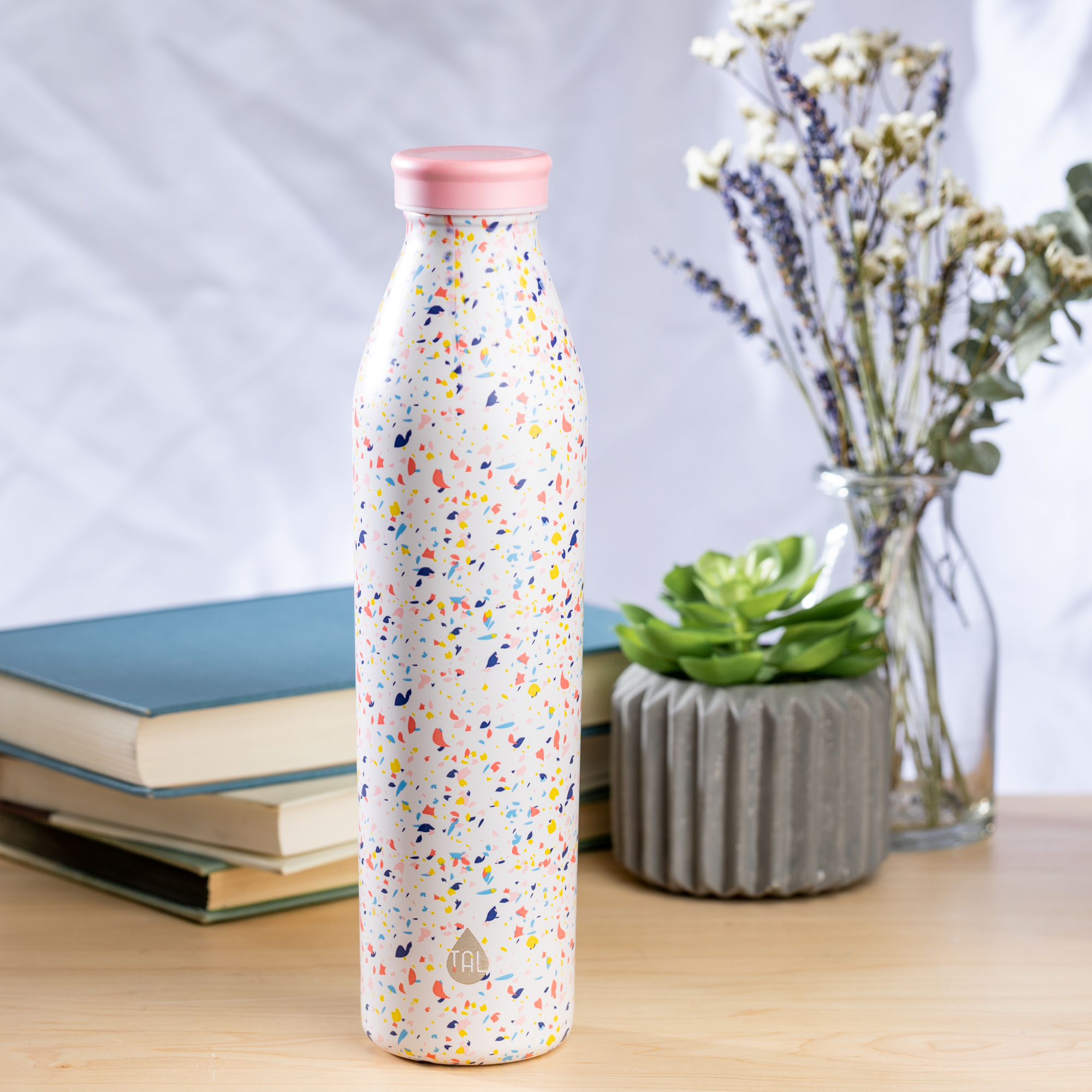 TAL Stainless Steel Water Bottle, 20 fluid ounces, Confetti - image 4 of 5