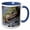 Blue/White, variant on 3drose, Northern Leopard Frog, Voyageurs Np, Minnesota - Us24 Rkl0001 - Raymond Klass, 11oz Two-tone Black Mug