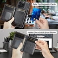 thumbnail image 4 of AutSpace Funda para Apple iPhone 13 Pro, Bloqueo RFID, Cuero PU, Compatible con MagSafe, Billetera Desmontable 2 en 1 con Tarjetero, Soporte, Cubierta Protectora Magnética, Negro, para iPhone 13 Pro, 4 of 8