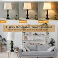 thumbnail image 3 of NATYSWAN lamps for Living Room Set of 2, Premium Linen Fabric Lampshade 3-Way Dimmable White Nightstand lamp Shade for Bedroom reading Living Room Bedside Nightstand, 3 of 10