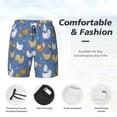 thumbnail image 3 of Honeii Chicken Family Print Men's Swim Shorts,Mens Swim Trunks,Breathable Mesh Beach Shorts for Swimming,Surfing, and Beach Activities-X-Large, 3 of 6