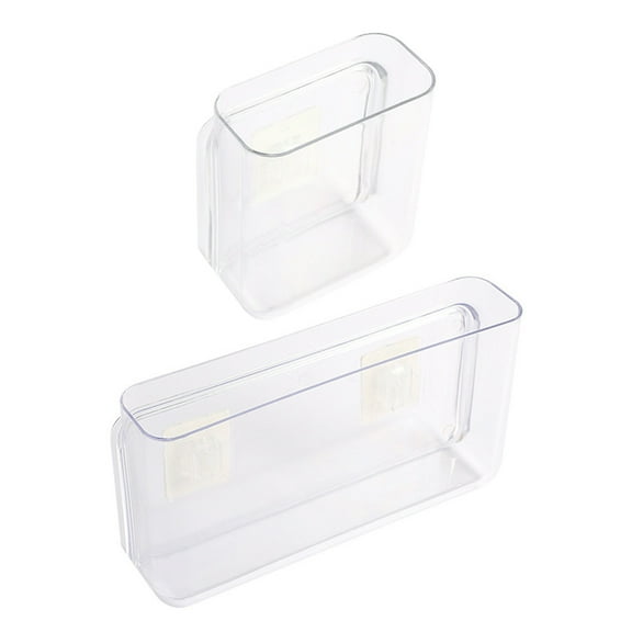 YOSADIER 2Pcs Bathroom Wall Mounted Storage Box Plastic Rectangular Desktop Storage Box