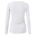 thumbnail image 3 of Tbopshirt Womens Tops,Summer Womens V Neck Shirts Long Sleeve Solid Basic Tops Tees, 3 of 3