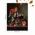 thumbnail image 3 of UXIEQU Red Roses Wine Canvas Wall Print 15.75x11.81 Inches, 3 of 8