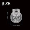 thumbnail image 2 of Plastic Cord Locks (0.26" x 0.2")12pcs, Single Hole Spring Stopper Fastener Slider Toggles End for Drawstring Backpack Clothing Shoelaces, Clear, 2 of 5