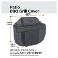 thumbnail image 3 of Classic Accessories Ravenna® Black Grill Cover - Premium BBQ Cover with Reinforced Fade-Resistant Fabric, Medium, 58-Inch (55-390-030401-EC), 3 of 12