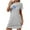 Gray, variant on HomeGardon Women's Sleepwear Nightgowns for Women,Fashion Print Medium Length Dress Oversized Short Nightgown Fashion Chest Print Short Sleeve Nightdress,S-XXL